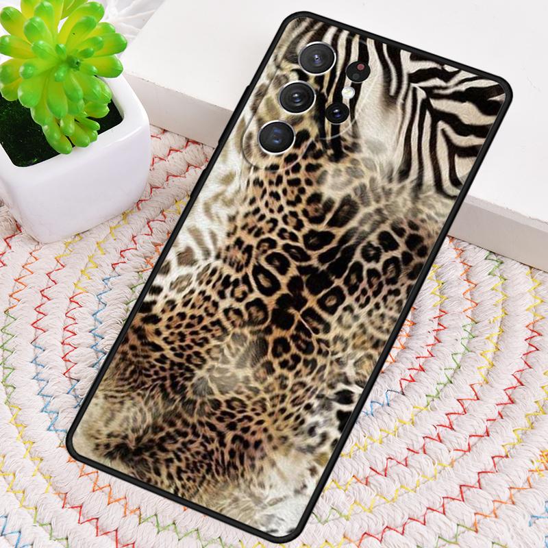 Tan Leopard TPU Phone Case For Samsung Galaxy note 10 pro S26 S25 S24 S23 S22 Ultra Plus S21 FE S20 Shockproof Cover