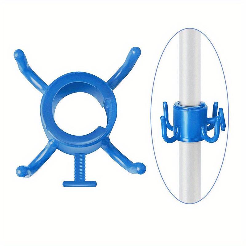 1 Beach Umbrella Hook with 4 Pins - Ideal for camping, travel, and pool use - Easily hang towels and bags.