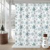 Winter Snowflake Gray White Shower Curtain Pattern Snow Shower Curtain Bathroom Christmas Decor Waterproof Polyester Fabric With