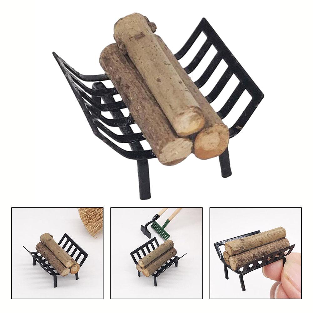 

For Dollhouse D cor 3.2cm X 2.8cm X 2.2cm Miniature Firewood Rack Miniature Model Perfect For Dollhouse Realistic Design China Mainland