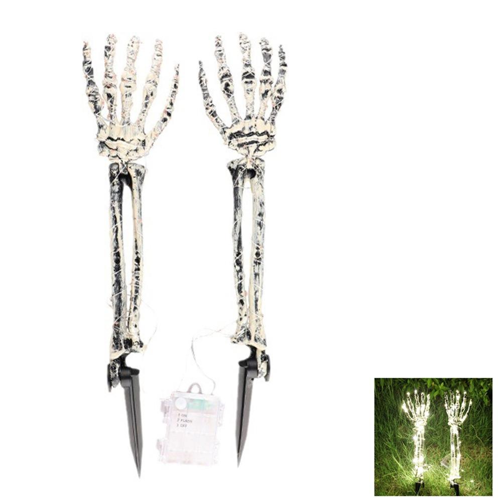 Exquisite Lighted Skeleton Hand Props Handmade Halloween Decorative Lights  Halloween Party