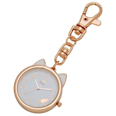 Taschenuhr Analog Schlüsselanhänger Uhr Taschenanhänger Weiß [Fieldwork] Damen MKK2305P-1