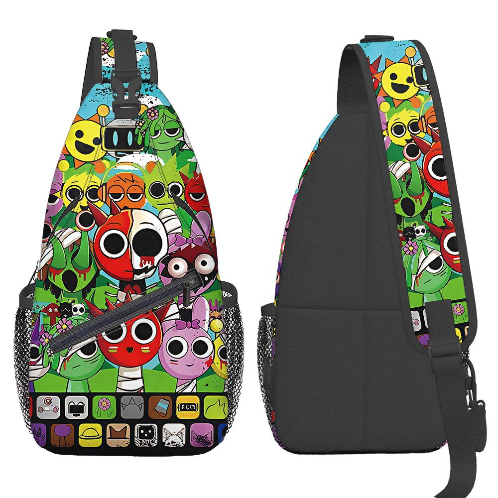 

Мультяшная нагрудная сумка ритм-бокс европейская и американская анимационная школьная сумка студенческая школьная сумка детский рюкзак Breast bag