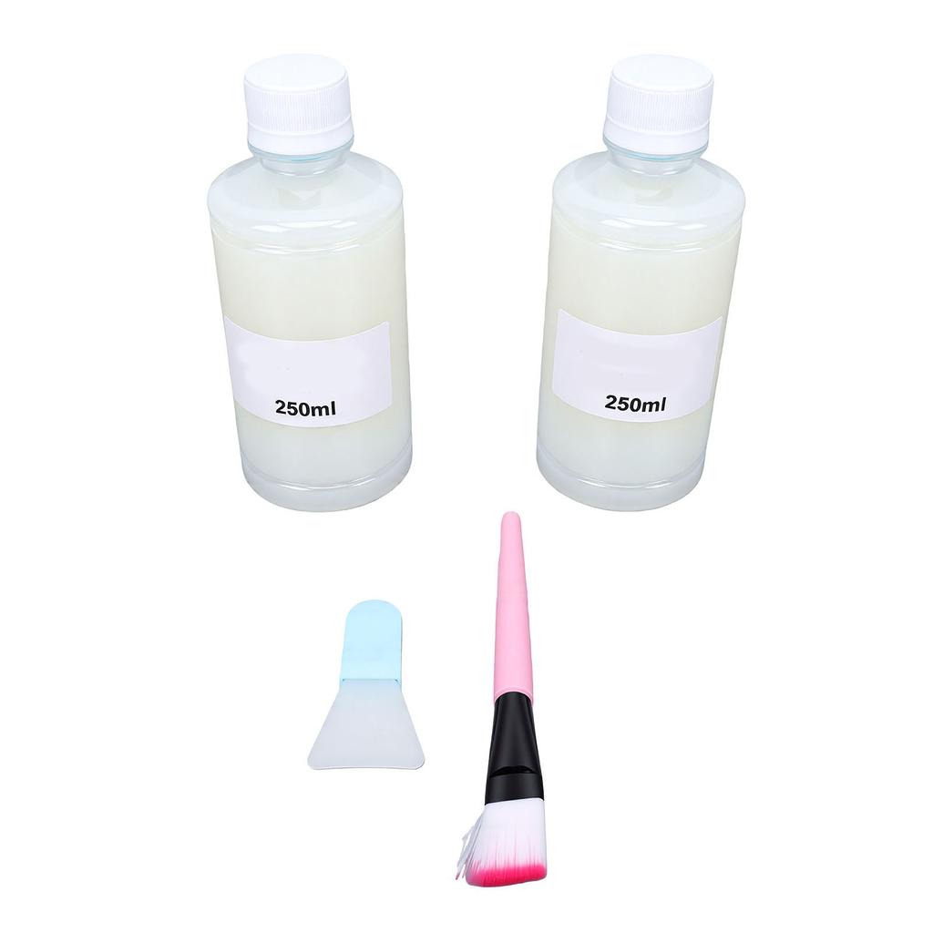 2 Pcs Clay Varnish 250ml Prevent Cracking Scratch Wear High Glass Air Dry Clay Glaze for Plaster Pre Coated Metal Wood