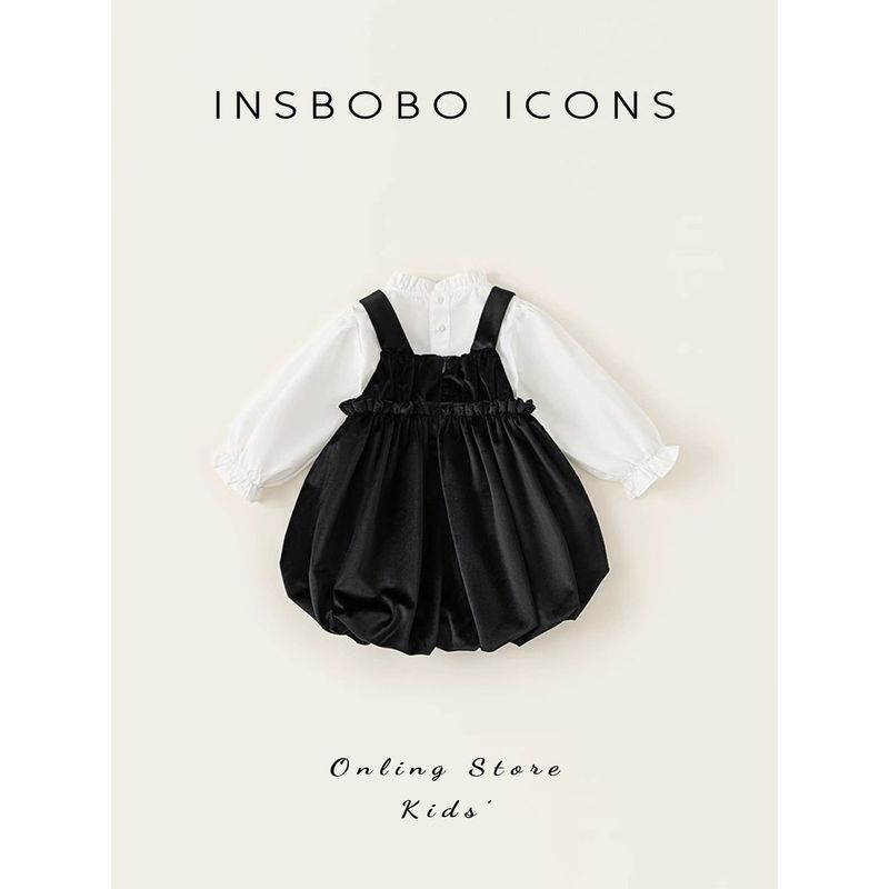 Insbobo Girl Suit Spring and Autumn Bows