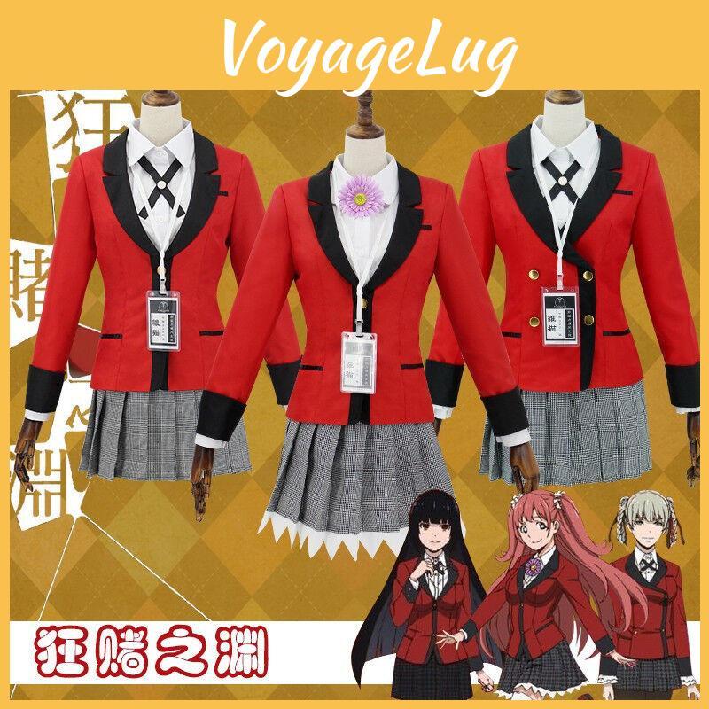Exquisite Kakegurui Yumeko Jabami School Girls Uniform Full Set Cosplay Costume