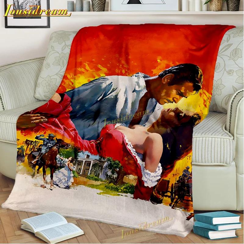 Vom Winde verweht Decke Liebe Flanell Warm Mikrofaser War Sherpa Langlebig für Kinder Erwachsene Reise Tagesdecke Sofabezug
