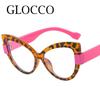 Luxury Oversized Cat Eye Reading Glasses Women Vintage Double Color Frame Anti Blue Light Computer Eyeglasses