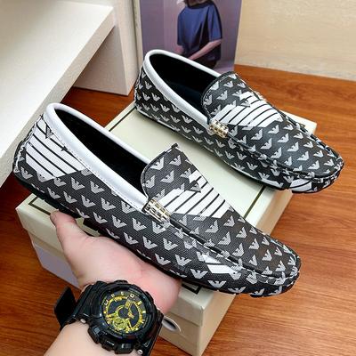 Popular Four Seasons Fashion Men's Doudou Shoes Barber Nightclub Trend Small Leather Shoes Lazy One Foot Loafers