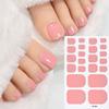 22tips/Sheet Glittering Toenails Manicure Art Decals Baking Free Toe Nail Stickers Full Cover Removable Adhesive DIY Nail Patch*