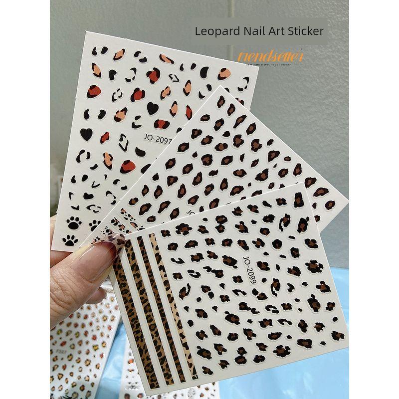 

New Arrival Fall and Winter Ins Style Leopard Nail Sticker Sexy Leopard Print Nail Sticker Maillard Style White Nail Ornament [3] New arrival leopard print JO-2097-2098.2099