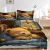 3pcs Anime Cartoon Design Bedding Set - Includes One Quilt Cover and Two Pillowcases (No Core) - Perfect for Bedroom and Guest Room Decorati