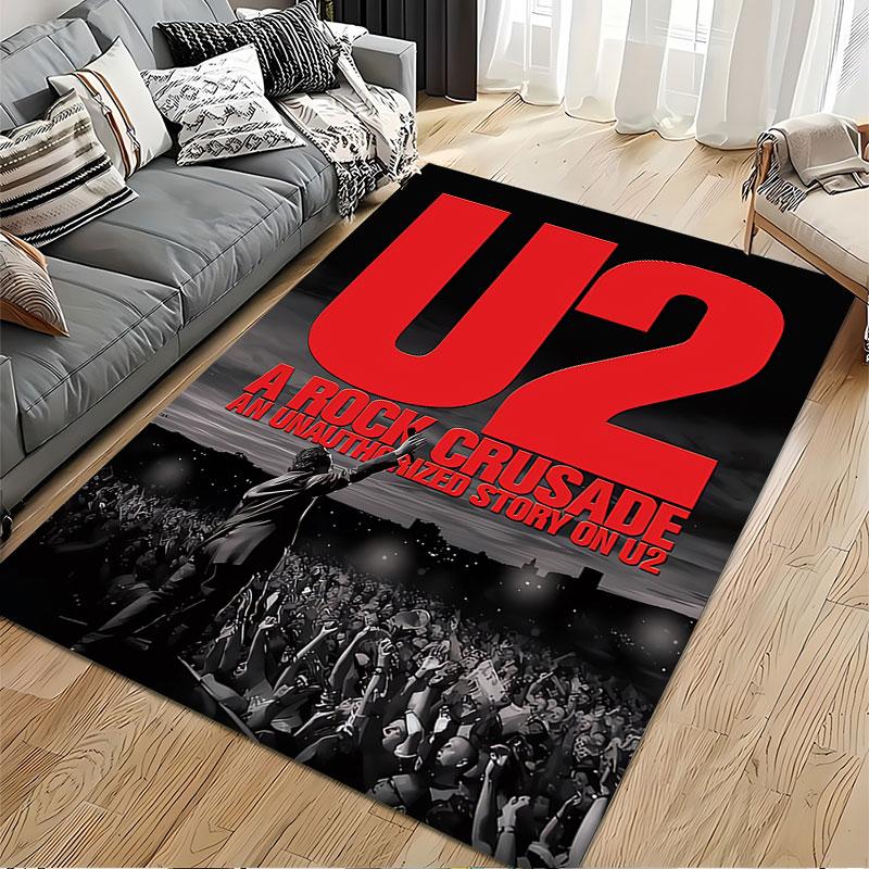 "U2 Rock Concert Design Carpet" Suitable As a Non-slip Mat for the Living Room or Bedroom Sofa