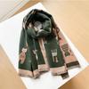 Camellia cashmere scarf women's winter senior sense versatile thickened warm scarf air conditioner shawl