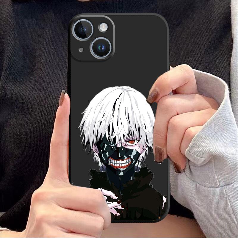 Japanisches Anime Tokyo Ghoul Japan Hülle für iPhone XR XS X 7 8 6S 13 Mini SE 14 Plus 12 11 Pro Max Stoßfeste TPU Weiche Hüllen