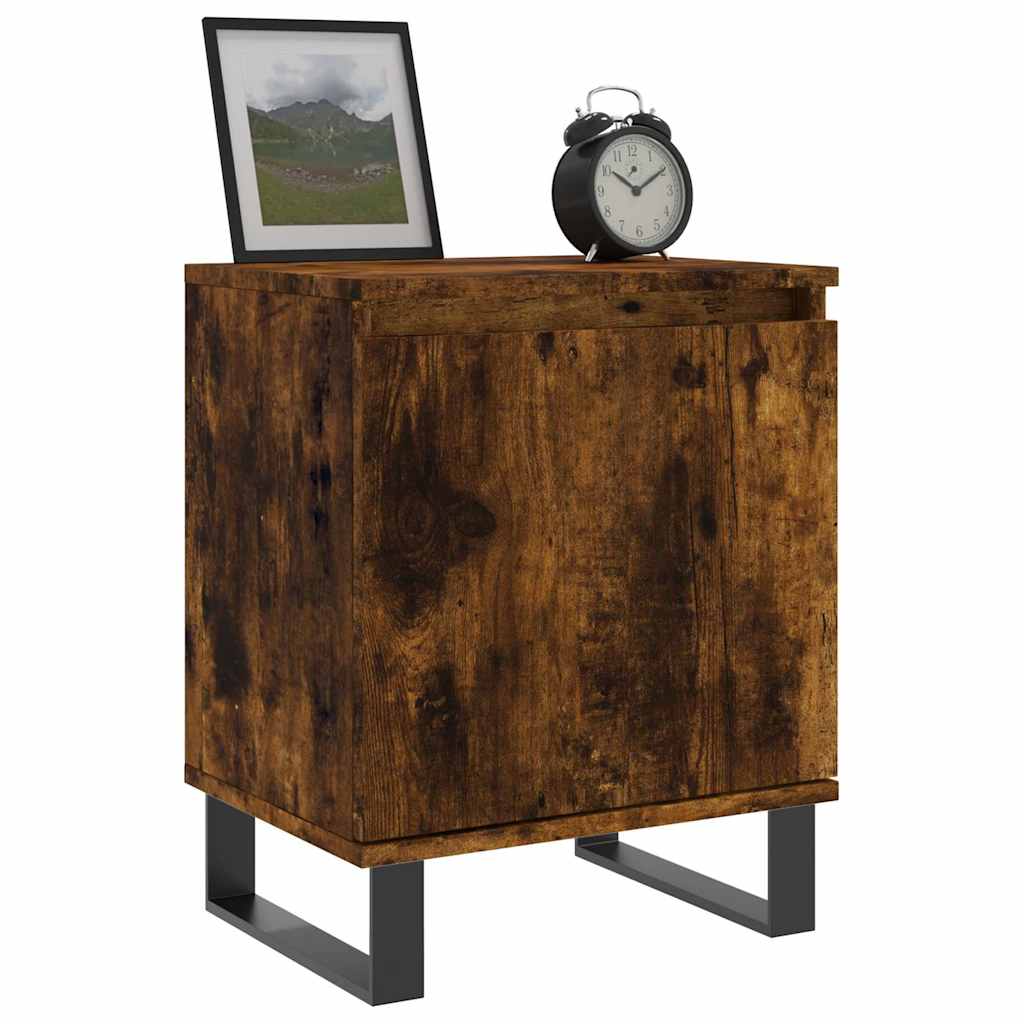 Nightstands (2 Pcs) Smoked Oak 40 X 30 X 50 Cm Particleboard