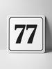 Metal Sign Black House Number On White Background Outdoor Wall Art Decor