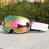 Large Spherical Ski Goggles Men Women Anti-Fog Double-Layer Snowboard Eyewear With Prescription Lens Compatibility