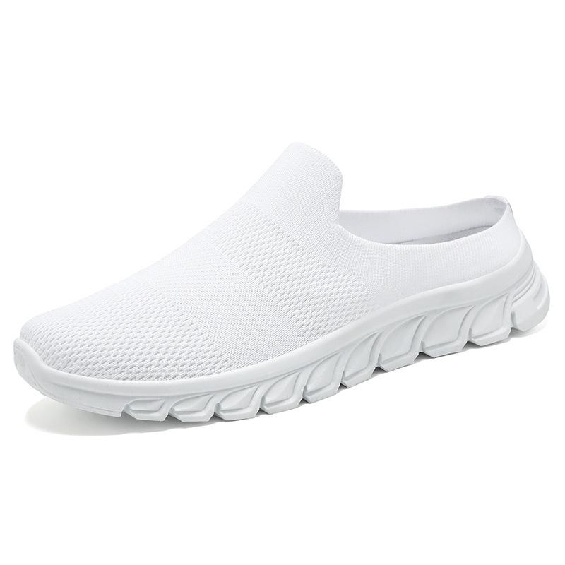 

Туфли Мужские шлепанцы Baotou Обувь без задника Повседневная обувь Дышащая и не вызывающая запаха ног Одинарная обувь Летающее плетение Уличная мужская обувь 44