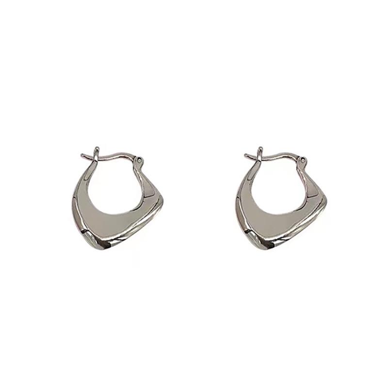 2023 Trendige Koreanische Minimalistische Geometrische Metall Ohrklemmen für Frauen