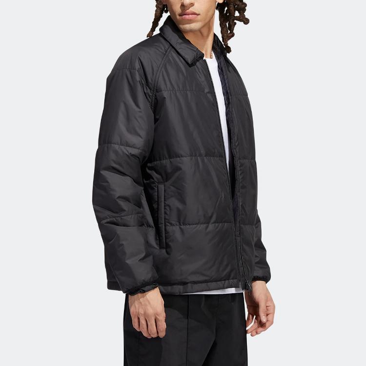 adidas Giacca Coach Originali Ins Colore Unico Chiusura con Zip Collo Manica Lunga Giacca in Cotone Unisex Nera HK9897