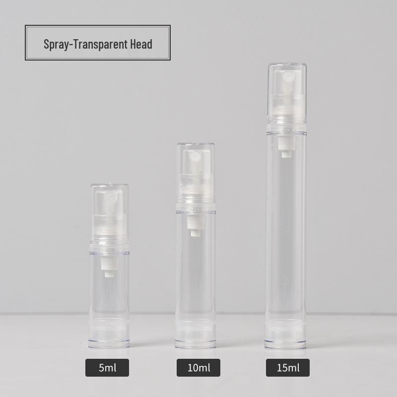 Duckbill Vacuum Bottle Set: 5ml, 10ml, 15ml - Lotion, Spray, Fine Mist, Sunscreen, Toner, Moisture Pack.