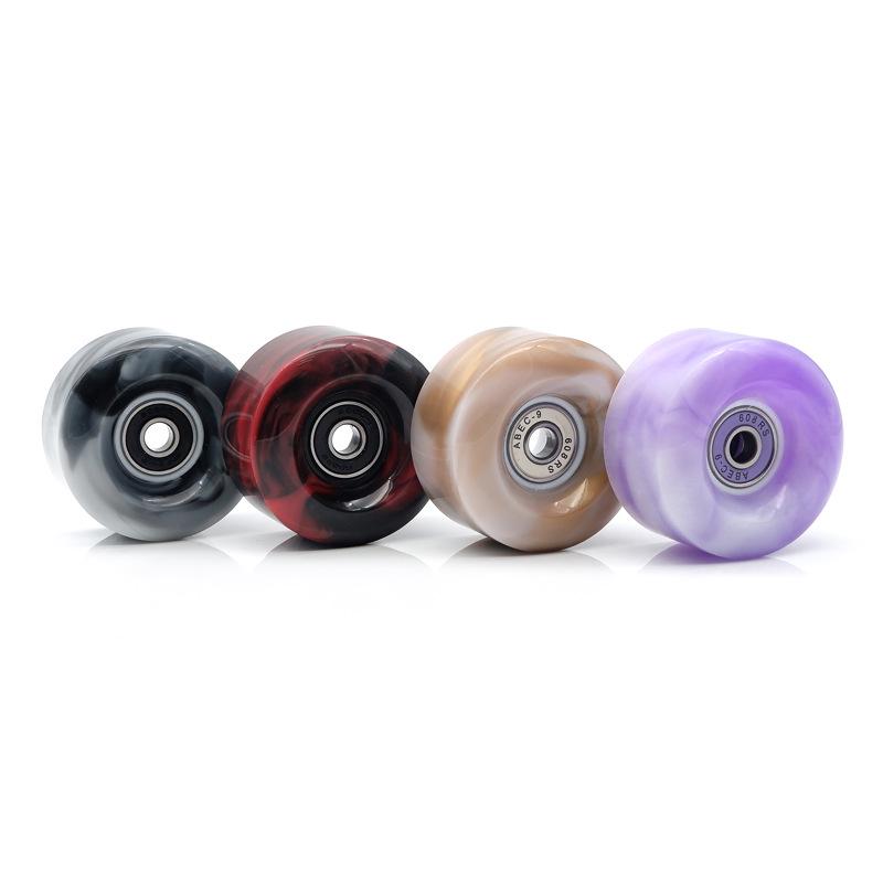 "Patines de Doble Fila con Ruedas de PU de Color Mixto Bicolor 82A de Alta Elasticidad, No Luminosas"