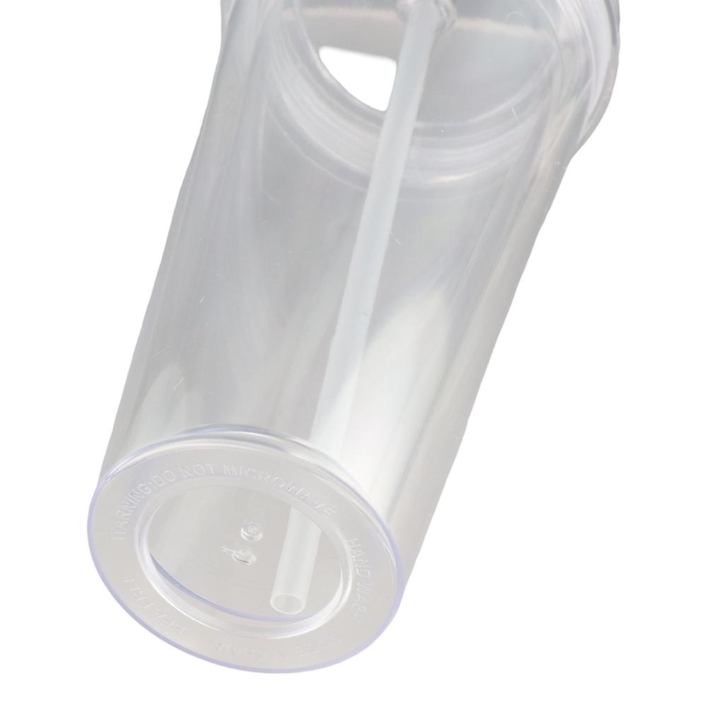 350/450/650ml Water Bottle Double-Layer Iced Coffee Cup Smoothie Cup Clear Tumbler  Milk