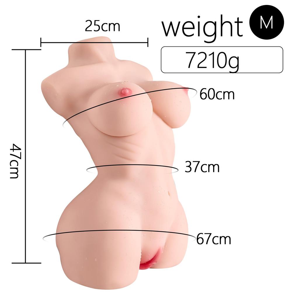 Sex Doll Male Masturbator with Realistic Boobs Vagina and Anal, Realistic Adult Male Sex Dolls for Orgasm, 7.5KG
