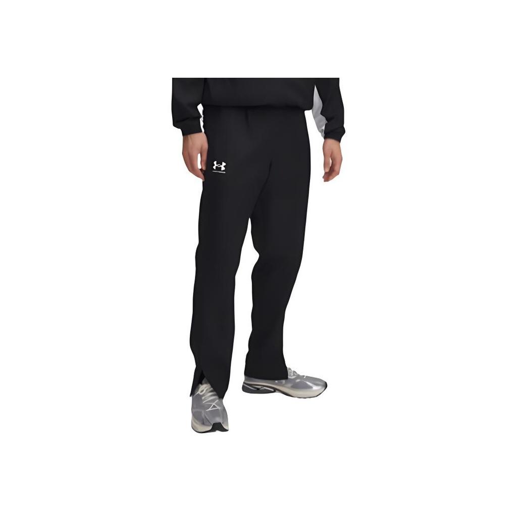 Under Armour Rival Sports Seria Leisure Logo Marki Tkane Elastyczne Oddychające Spodnie Casual Męskie spodnie Czarne 1390150-001