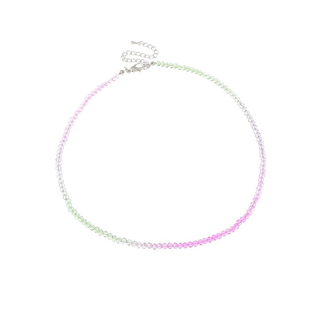 European and American New Items, Women's Bohemian Short Neck Chain, Handmade Fashion Creative Color Rice Bead Necklace