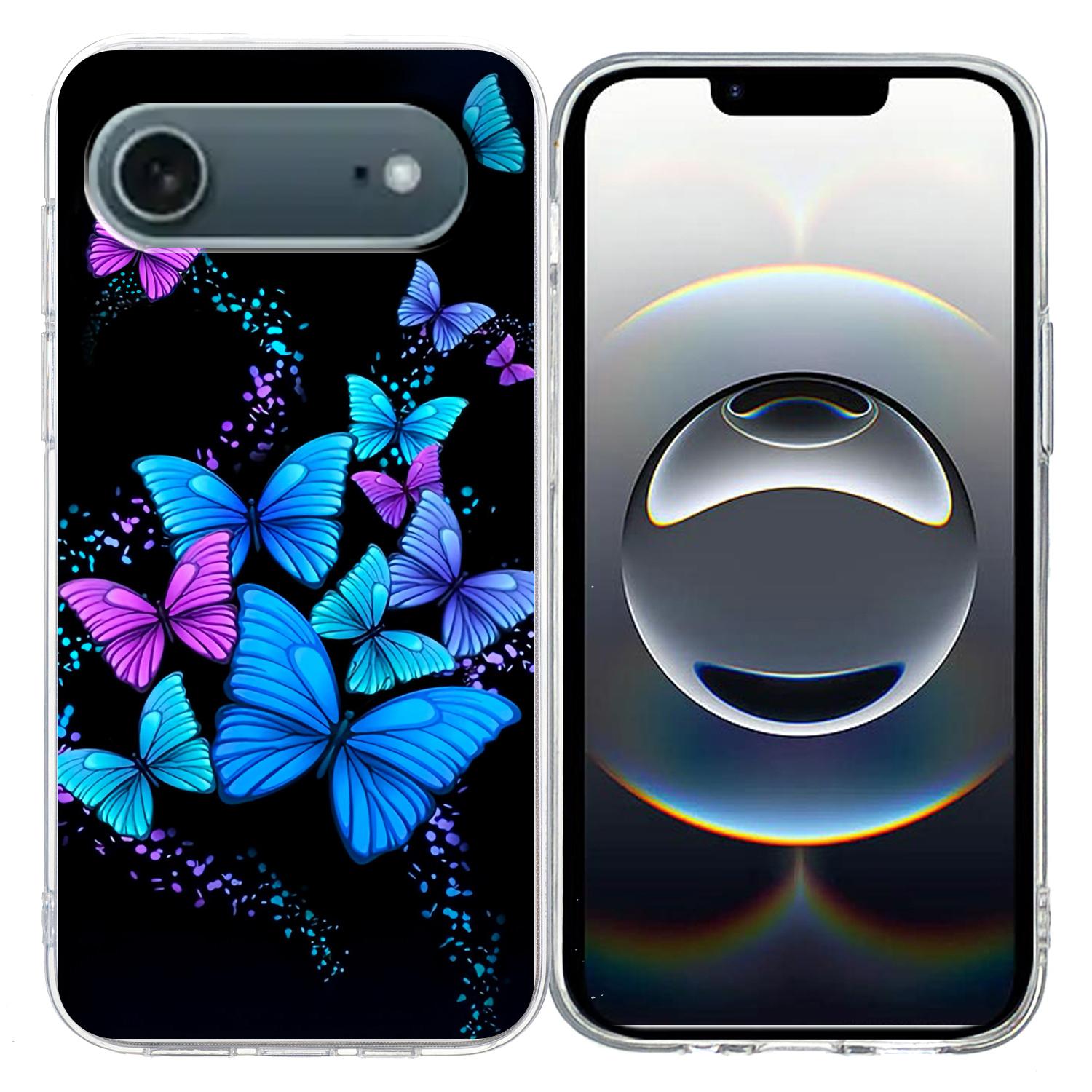 

Для iPhone 17 Air Чехол с рисунком Печать Ударопрочный Мягкий ТПУ Чехол для телефона Colorful Butterflies