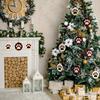 18 Pcs Christmas Dog Paw Wooden Ornaments Tree Hanging Tag Christmas Hanging Ornaments with Ropes for Tree Decor
