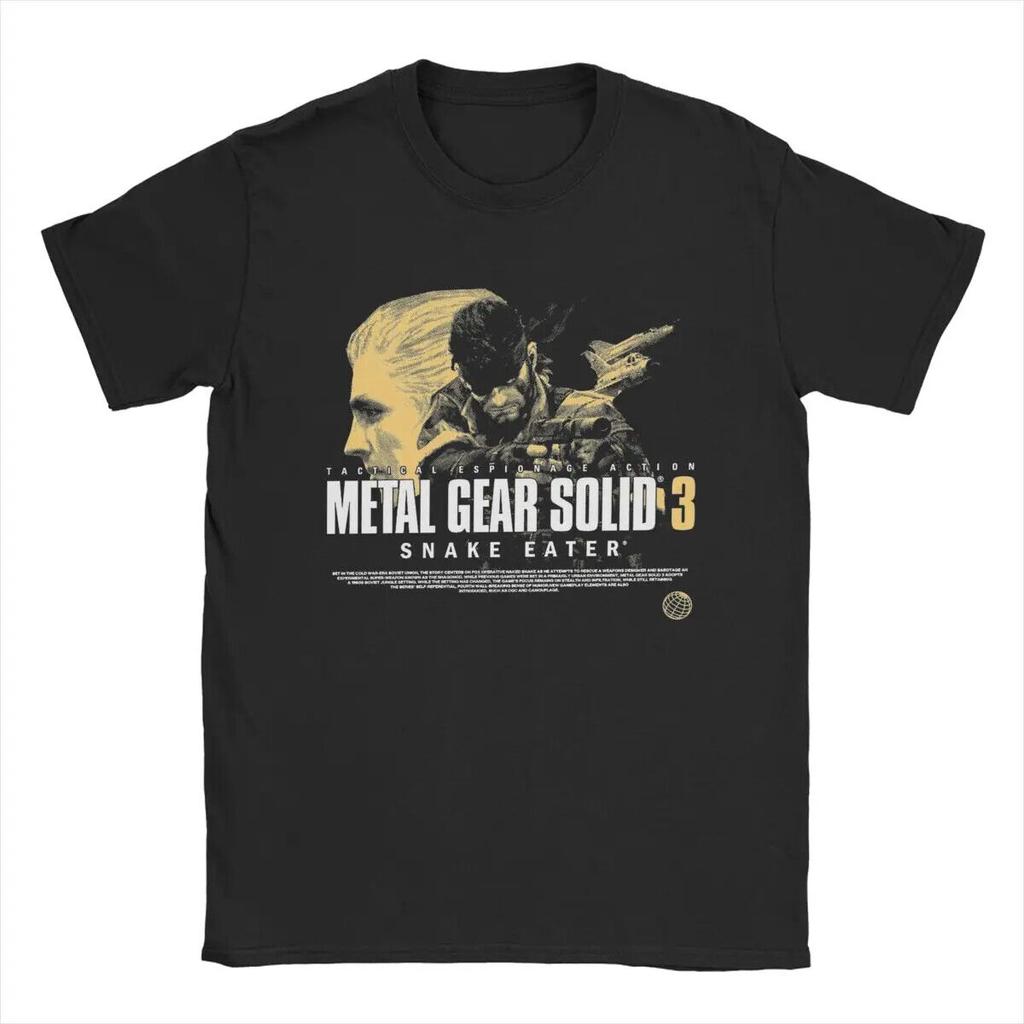 T-shirt Metal Gear Solid 3 da Uomo Cotone Divertenti T-shirt Girocollo Manica Corta