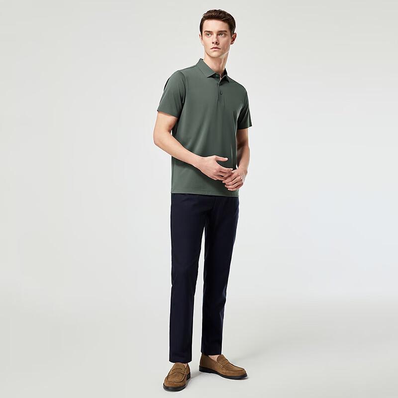 YOUNGOR Men s Soft Comfortable Durable Short-Sleeve Polo Shirt XL