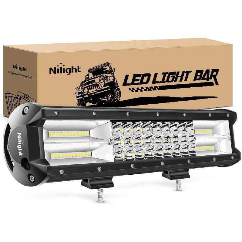 Nilight 15Inch Triple Row Lights 216W 21600LM Flood Spot Combo Beam LED Light Bar Driving Boat Super Bright Led Off Road Trucks