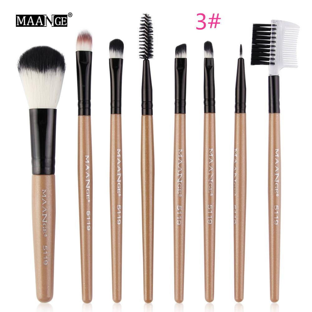 

MAANGE 8Pcs Makeup Brushes Tool Set Cosmetic Powder Eye Shadow Foundation Blush Blending Beauty Make Up Brush
