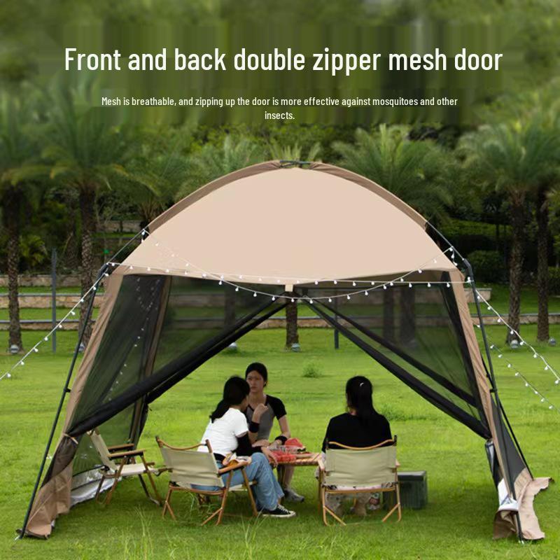Four Seasons Outdoor Camping Sunshade Tent with Mesh Anti-Mosquito Protection and Rainproof Design