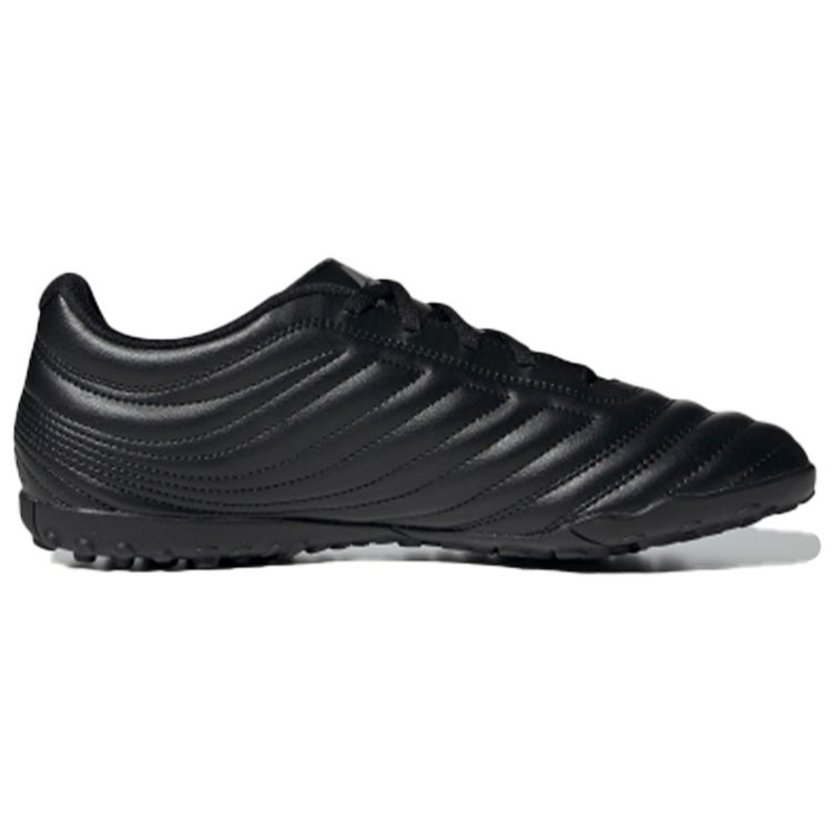Adidas Copa 19.4 Round Toe Lace-Up Professional TF (Rubber Studs) Hard Ground Artificial Turf Non-Slip Soccer Shoes Men Soccer Shoes Black Red F35482