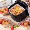 10PCS 20CM Square Air Fryer Aluminum Foil Pan Oven BBQ Tray Food Containers Cakes Kitchen Supplies Lunch Boxes Kitchen Gadget