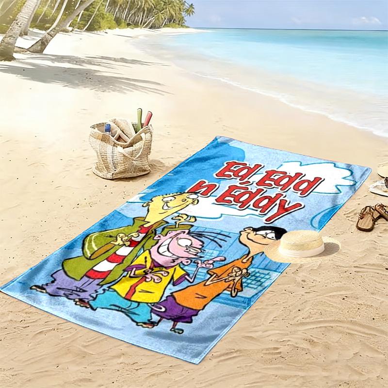 Asciugamano da Spiaggia Stampa Ed, Edd n Eddy, Asciugamano Grande Morbido Asciugatura Rapida per Spiaggia Campeggio Nuoto