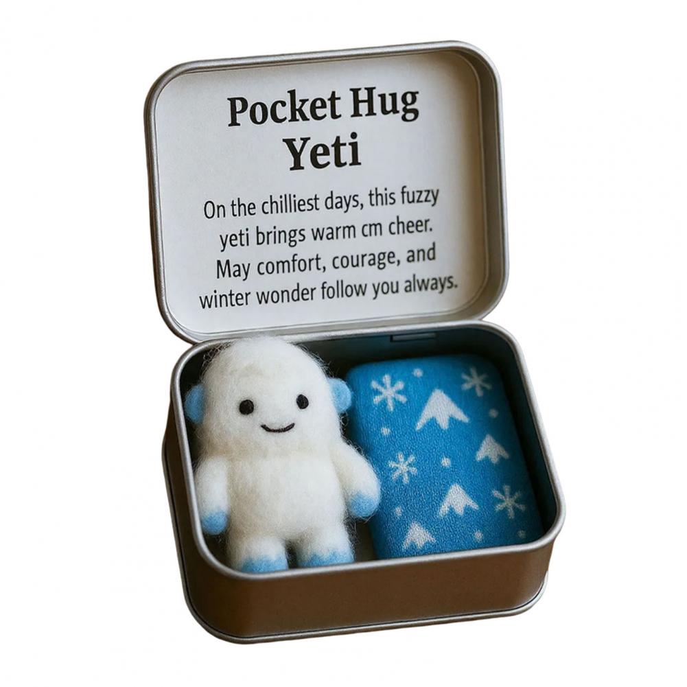 Christmas Pocket Hug Gift Handmade Felt Keepsake In Tin Box With Inspirational Message Card Little Pocket Xmas Stocking Stuffers