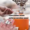Quick Refuels Propanes Converter Adapter Metal Construction for Camping Flat Gas Tanks Stove Accessory Cooking Essential