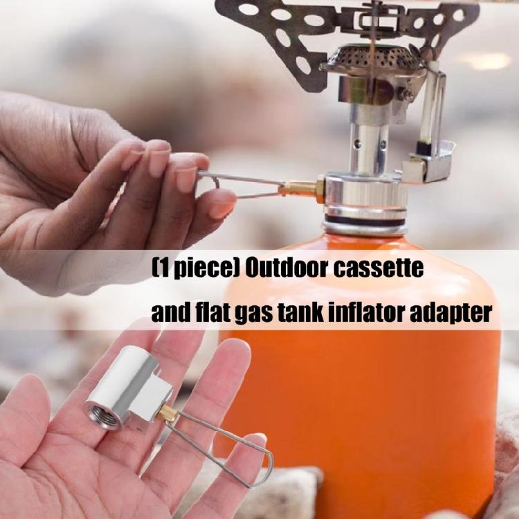 Quick Refuels Propanes Converter Adapter Metal Construction for Camping Flat Gas Tanks Stove Accessory Cooking Essential