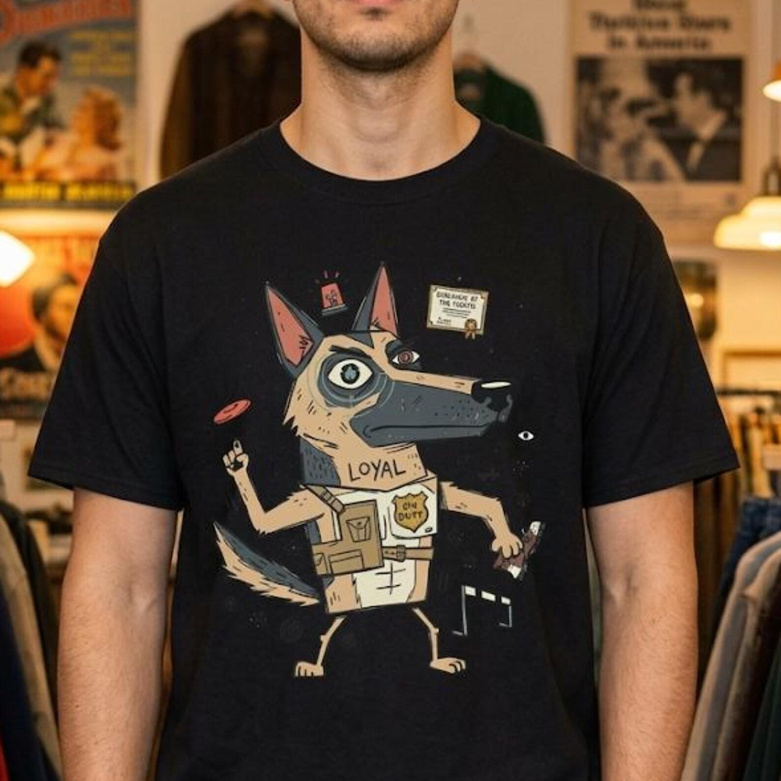 German Shepherd T-Shirt | Funny Loyal K9 Graphic Tee, Dog Lover Shirt XL