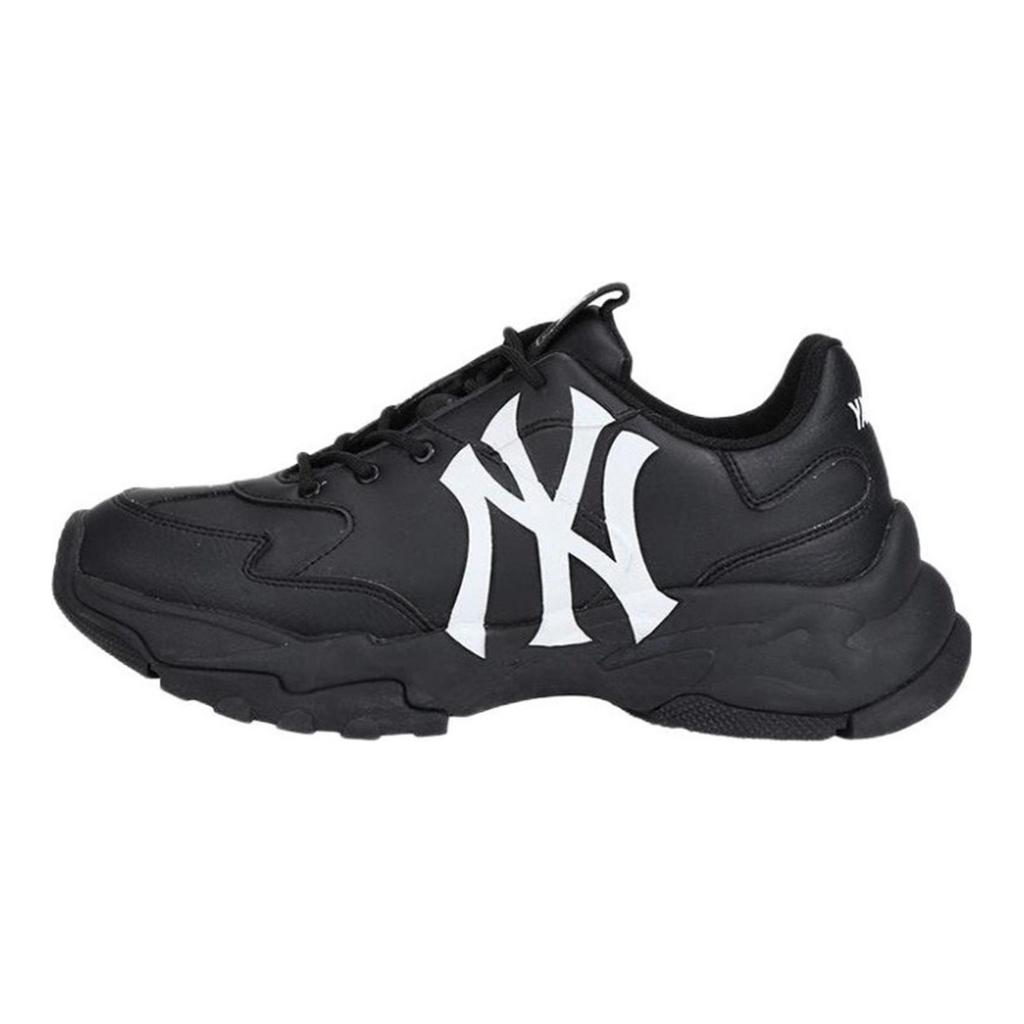 MLB Big Ball Chunky Artificial Leather Cushioning Abrasion Resistant Height Increasing Low Top Chunky Sneakers Unisex 3ASHC101N-50BKS(Team147-)