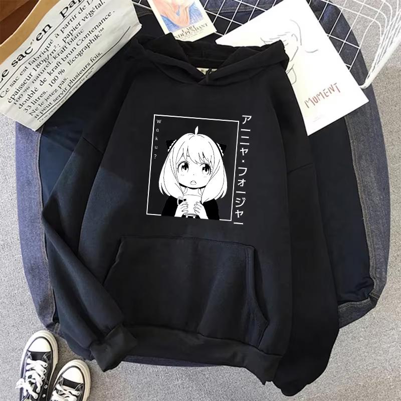 SPY X FAMILY Hoodie Anya Forger Harajuku Kawaii Manga Spyxfamily Sweatshirt Kapuzenpullover Lässig Streetwear Anime Unisex Grafik Neu