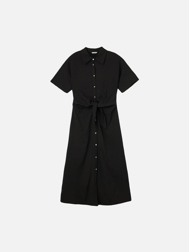 Biolses Linen Knot Long Dress_Black