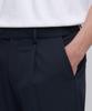 Musinsa Standard Carrot Hidden Banding Crop Slacks [Navy]