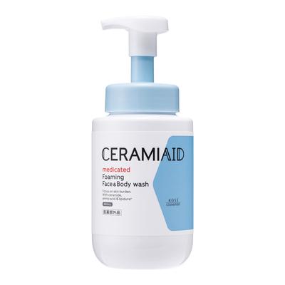 Spumă Medicamentată CeramiAid pentru Față și Corp cu Ceramida, Pompă, Potrivită pentru Piele Sensibilă și Săpun de Corp, KOSE & Spălare, Tip, Îngrijire, (480ml), Bebeluși, [Medicament quasi-farmaceutic],